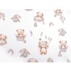 Baumwollstoff/Leinwand Bärchen (Varianta 1 (986) weiß, Balení 1 m)