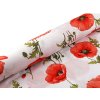 Baumwollstoff/Leinwand Klatschmohn (Varianta weiß, Balení 1 m)