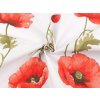 Baumwollstoff/Leinwand Klatschmohn (Varianta weiß, Balení 1 m)