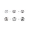 Doppelseitige Metalldruckknöpfe für dicke Stoffe, Ø 15 mm, Edelstahl (Varianta Nickel, Balení 50 Set)