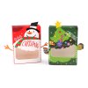 Weihnachtsgeschenkbox mit Fenster Schneemann, Baum (Varianta 1 rot, Balení 12 Stück)