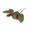 Künstlicher Zweig mit Hagebutten, Stechpalme am Draht (Varianta 1 rot grün, Balení 2 Stück)
