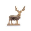 Holzhirsch, Höhe 21,5 cm (Varianta 1 Naturfarbe, Balení 1 Stück)
