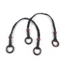 Taschengriffe geflochten Länge 48–50 cm mit Ringen (Varianta 2 dunkelbraun, Balení 2 Stück)