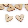 Holzknöpfe dekorativ Herzen (Varianta 1 weiß, Balení 10 Stück)