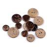 Knopf Kokosnuss doppelseitig, Größe 24", 28", 32", 36", 40", 48" (Varianta 5 (48") Naturfarbe, Balení 5 Stück)