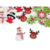 Holzknopf dekorativ - Weihnachten (Varianta 1 weiß Schneemann, Balení 10 Stück)