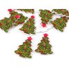 Holzknopf dekorativ – Weihnachten (Varianta 1 grün Baum, Balení 10 Stück)