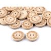 Holzknopf dekorativ Blume (Varianta natürlich hell, Balení 50 Stück)