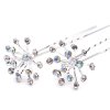 Strass Haarnadel Blume Ø20 mm (Varianta Crystal AB, Balení 2 Stück)