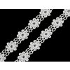 Spitzeneinsatz / Applikation Breite 20 mm Blumen (Varianta 7 weiß, Balení 13.5 M)