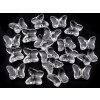 Plastikperlen Schmetterling 15x18 mm (Varianta 1 Transparent, Balení 20 Stück)