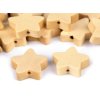 Holzperlen nicht lackiert Ø20 mm Blume, Stern (Varianta 1 natürlich hell Blume, Balení 20 Stück)