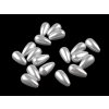Wachsperlen aus Kunststoff Glance Tropfen 10 x 20 mm (Varianta weiß, Balení 20 g)