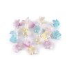 Kunststoffperlen mit AB-Effekt Blume/Glockenblume/Rock, 12 x 16 mm (Varianta 1 weiss-gelb, Balení 20 Stück)