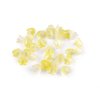 Kunststoffperlen Glockenblume/Rock getönt, 9 x 11 mm (Varianta 1 weiss-gelb, Balení 10 g)