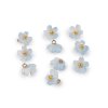Kunststoffperlen / Anhänger Blume zur Schmuck- und Anhängerherstellung Ø 10 mm (Varianta 1 Transparent AB, Balení 10 Stück)