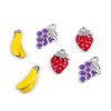 Metallanhänger/Zipper-Schlaufe Bananen, Trauben, Erdbeeren (Varianta 1 gelb Banane, Balení 2 Stück)
