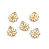 Metallanhänger/Zipper-Schlaufe Blume, Ø 12 mm (Varianta weiß, Balení 5 Stück)