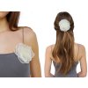 Brosche/Haarschmuck Organzablume, Ø 10,5 cm (Varianta 1 hell-créme, Balení 1 Stück)