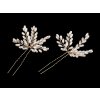 Haarnadel Zweig mit Perlen (Varianta perlmutt, Balení 2 Stück)