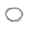 Set flexible Armbänder aus Hämatit, 2 Stk. (Varianta 1 blau silber, Balení 1 Set)