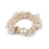 Haargummi/Armband mit Perle und Spitze (Varianta 1 hellbeige, Balení 1 Stück)