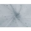 Tüll mit Sternchen mit Hologramm (Varianta 1 weiß silber, Balení 1 m)