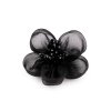 Organzablume mit geschliffenen Perlen zum Aufnähen und Aufkleben, Ø 4,5 cm (Varianta 1 (26) schwarz, Balení 2 Stück)