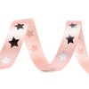Satinband Sterne Breite 20 mm Weihnachten (Varianta 1 weiß silber, Balení 13.5 m)