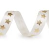 Satinband Sterne Breite 20 mm Weihnachten (Varianta 1 weiß silber, Balení 13.5 m)