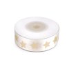 Satinband Sterne Breite 20 mm Weihnachten (Varianta 1 weiß silber, Balení 13.5 m)