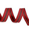 Kariertes Band mit Lurex, Breite 15 mm (Varianta 1 rot goldener Lurex, Balení 1 m)