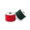 Deko-Samtband auf Spule in Weihnachtsfarben, Breite 50 mm, Länge 2,7 m (Varianta 2 Tiefgrün, Balení 1 Stück)