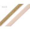 Gummiband / BH-Träger elastisch Breite 10 mm mit Lurex (Varianta 3 gold, Balení 1 M)