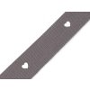 Gurtband Herz Breite 38 mm (Varianta 1 Naturfarbe hell schwarz, Balení 1 m)