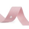 Gurtband Herz Breite 38 mm (Varianta 1 Naturfarbe hell schwarz, Balení 1 m)