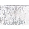 Fransen mit holografischen Pailletten, Breite 30 cm (Varianta 1 Silber hologramm, Balení 1 m)