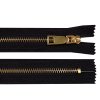 Metallreißverschluss Nr. 5 mit Zier-Schieber, Länge 24,5 cm (Varianta schwarz gold, Balení 1 Stück)