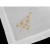 Textil-Tischset mit Lurex-Stickerei Weihnachtsbaum, 42 x 42 cm (Varianta weiß gold, Balení 2 Stück)