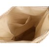 Gehäkelte Handtasche aus Raffia-Bast mit Reißverschluss, 33 x 36 cm (Varianta 2 naturbraun, Balení 1 Stück)