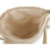 Gehäkelte Handtasche aus Raffia-Bast mit Reißverschluss, 27 x 23 cm (Varianta 1 natürlich, Balení 1 Stück)