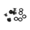 Ösen mit Scheibe Innen-Ø 4 mm/Außen-Ø 7,5 mm, für dickere Stoffe (Varianta 1 schwarz lackiert, Balení 100 Paar)