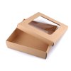 Geschenkbox mit Fenster (Varianta naturbraun, Balení 4 Stück)