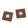 Öse auf Kunstleder Viereck zum Aufnähen, Durchzug 8 mm (Varianta 2 Cognac-braun Nickel, Balení 4 Stück)