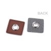 Öse auf Kunstleder Viereck zum Aufnähen, Durchzug 8 mm (Varianta 2 Cognac-braun Nickel, Balení 4 Stück)