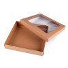 Geschenkbox aus Papier mit Fenster (Varianta 1 naturbraun, Balení 4 Stück)