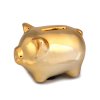 Goldenes Sparschwein für Glück/Spardose für Hochzeiten und Weihnachten (Varianta gold, Balení 1 Stück)