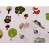 Baumwollstoff/Leinenimitat Meterware gröber Waldtierchen (Varianta naturfarbe, Balení 1 m)