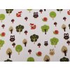 Baumwollstoff/Leinenimitat Meterware gröber Waldtierchen (Varianta naturfarbe, Balení 1 m)